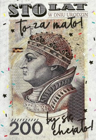 Kartka urodzinowa z życzeniami 100 lat