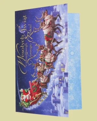 Bożonarodzeniowa, noworoczna kartka pocztowa