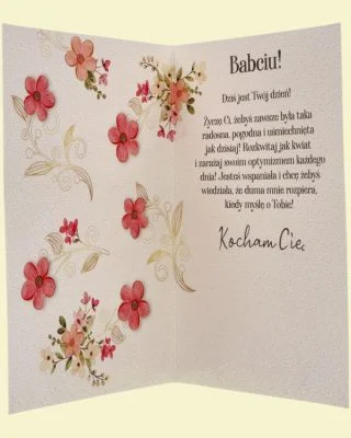 Karnet dla Babci z okazji jej święta