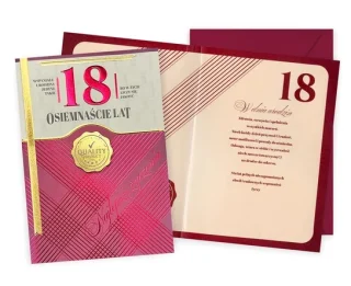 Kartka na 18 urodziny