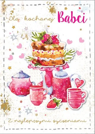 Kartka pocztowa składana na Dzień Babci