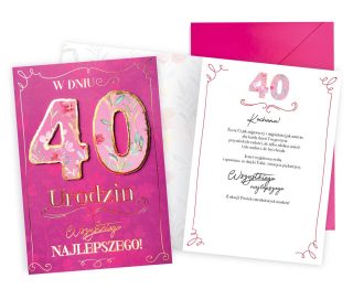 Karta pocztowa z okazji 40 urodzin