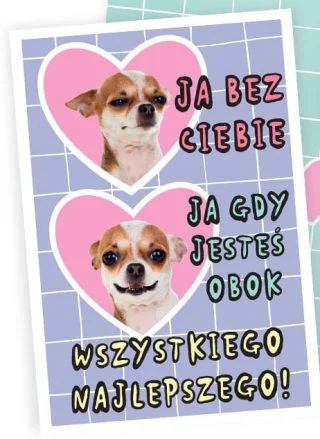 Kartka z pieskiem cziłała