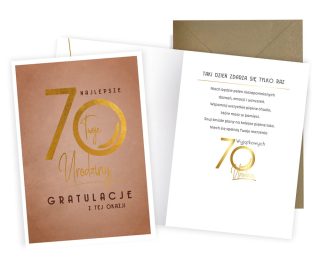 Kartka na 70 urodziny