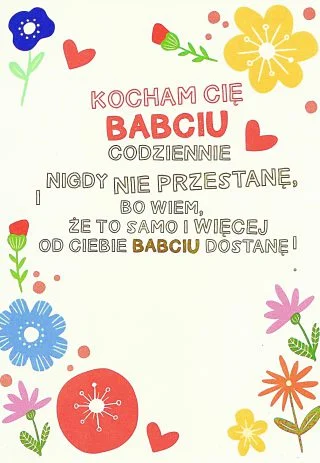 Kartka pocztowa z okazji Dnia Babci