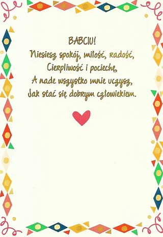 Kartka pocztowa z okazji Dnia Babci