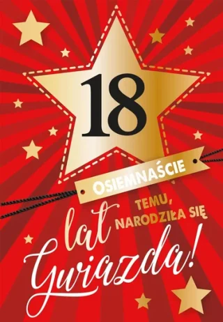 Kartka z okazji 18 urodzin