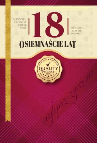 Kartka na 18 urodziny