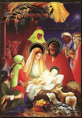 Kartka na Boże Narodzenie dedykowana ze Świętą Rodziną